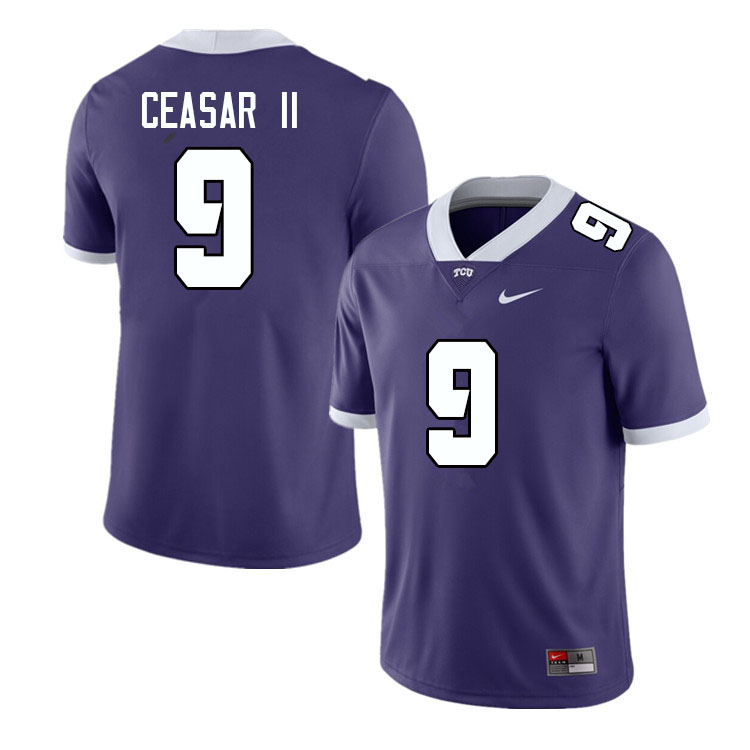 Men #9 C.J. Ceasar II TCU Horned Frogs College Football Jerseys Sale-Purple